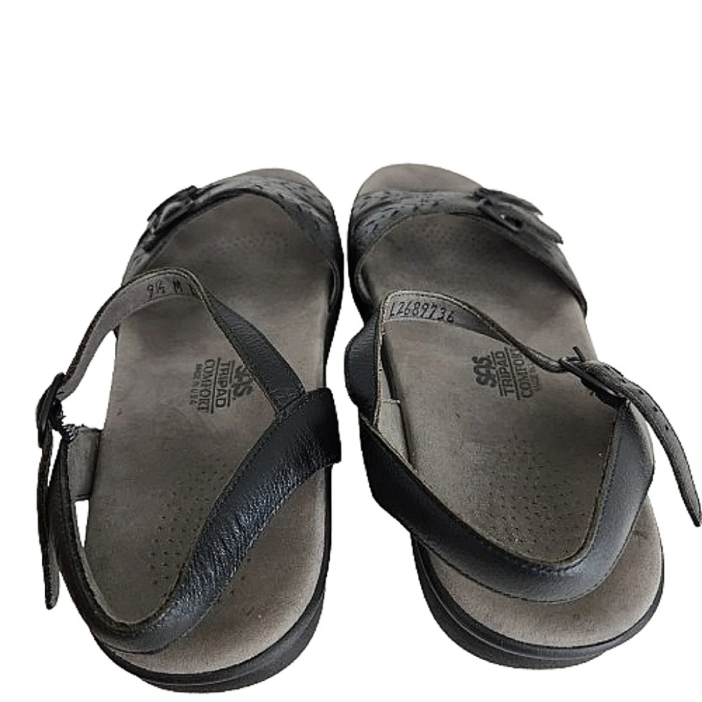 SAS Black Duo Quarter Strap Sandal 9.5M - Picture 9 of 12